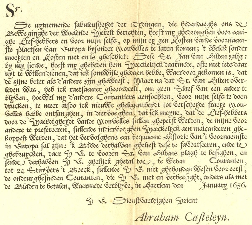 voorwoord Abraham Casteleyn